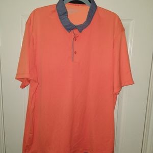 Nike Golf Tour Performance Dri-Fit Orange Short Sleeve Polo Shirt Men's sz XL.